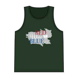 Tank Top — Red Wine & Blue Patriotic Wine Lover Graphic