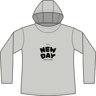 Women’s Long Sleeve Hoodie — “It’s a New Day” Motivational Graphic