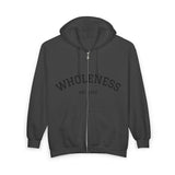 Load image into Gallery viewer, Zip Hoodie — “Wholeness” Front &amp; ‘Merica Peace Hand Back (Patriotic)