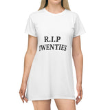 Load image into Gallery viewer, R.I.P. Twenties T-Shirt Dress — Funny Millennial 30th Birthday Dress