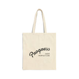 Load image into Gallery viewer, Canvas Tote Bag — "New Day" &amp; "Progress Over Perfection" Inspirational Reusable Shopper