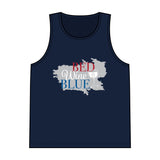 Load image into Gallery viewer, Tank Top — Red Wine &amp; Blue Patriotic Wine Lover Graphic