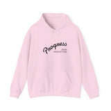 Load image into Gallery viewer, Progress Over Perfection Hoodie — Motivational White Pullover