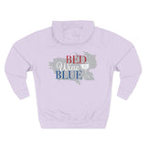 Load image into Gallery viewer, Art Lover Boutique Hoodie — 'Bed Wine &amp; Blue' Graphic Fleece Pullover