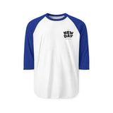 Load image into Gallery viewer, New Day Raglan Shirt — Inspirational 3/4 Sleeve Baseball Tee