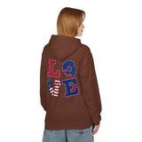 Load image into Gallery viewer, Patriotic LOVE Hoodie — American Flag &amp; Donut Graphic Pullover