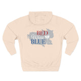 Load image into Gallery viewer, Art Lover Boutique Hoodie — 'Bed Wine &amp; Blue' Graphic Fleece Pullover