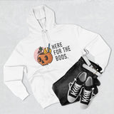 Load image into Gallery viewer, Halloween 'Here for the Boos' Hoodie — Cute Pumpkin Skull Drink Design