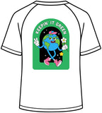 Load image into Gallery viewer, Bee Cool Henley Shirt – Cute Bee Graphic 2-Button Raglan Tee