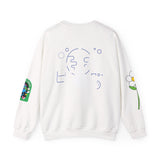 Load image into Gallery viewer, Earth Mascot Crewneck Sweatshirt — Cute Floral Globe Graphic