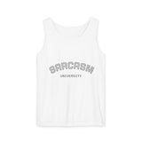 Load image into Gallery viewer, Sarcasm University Tank Top — “Authentic 50 Years of Not Giving a Damn”
