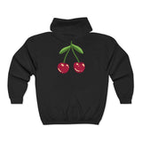 Load image into Gallery viewer, Ghost Spirits &amp; Cherry Zip Hoodie — Cute Spooky Moon Graphic Zip-Up