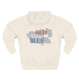 Load image into Gallery viewer, Art Lover Boutique Hoodie — 'Bed Wine &amp; Blue' Graphic Fleece Pullover