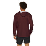 Load image into Gallery viewer, Maroon Sports Warmup Hoodie — Mens Athletic Warm-Up Pullover