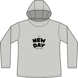 Load image into Gallery viewer, Women’s Long Sleeve Hoodie — “It’s a New Day” Motivational Graphic
