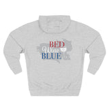 Load image into Gallery viewer, Art Lover Boutique Hoodie — 'Bed Wine &amp; Blue' Graphic Fleece Pullover