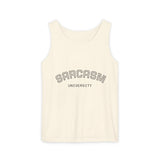 Load image into Gallery viewer, Sarcasm University Tank Top — “Authentic 50 Years of Not Giving a Damn”