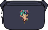 Load image into Gallery viewer, Crossbody Bag — Floral Portrait Matte Dual-Compartment Crossbody