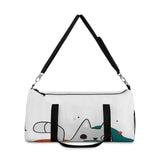 Load image into Gallery viewer, Cute Cat Illustration Duffel Bag — Playful Pet Travel Gear