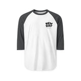 Load image into Gallery viewer, New Day Raglan Shirt — Inspirational 3/4 Sleeve Baseball Tee
