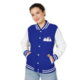 Load image into Gallery viewer, Ghost Trio Letterman Jacket — Cute Halloween Varsity Jacket