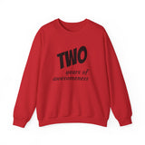 Load image into Gallery viewer, Crewneck Sweatshirt — “TWO years of awesomeness” Sweet Dreams Anniversary Design