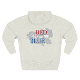 Load image into Gallery viewer, Art Lover Boutique Hoodie — 'Bed Wine &amp; Blue' Graphic Fleece Pullover