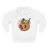 Load image into Gallery viewer, Halloween 'Here for the Boos' Hoodie — Cute Pumpkin Skull Drink Design
