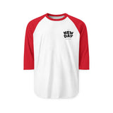 Load image into Gallery viewer, New Day Raglan Shirt — Inspirational 3/4 Sleeve Baseball Tee