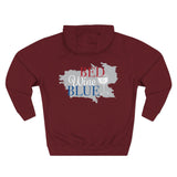 Load image into Gallery viewer, Art Lover Boutique Hoodie — 'Bed Wine &amp; Blue' Graphic Fleece Pullover