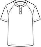 Load image into Gallery viewer, Bee Cool Henley Shirt – Cute Bee Graphic 2-Button Raglan Tee