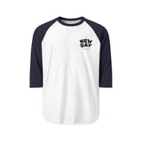 Load image into Gallery viewer, New Day Raglan Shirt — Inspirational 3/4 Sleeve Baseball Tee